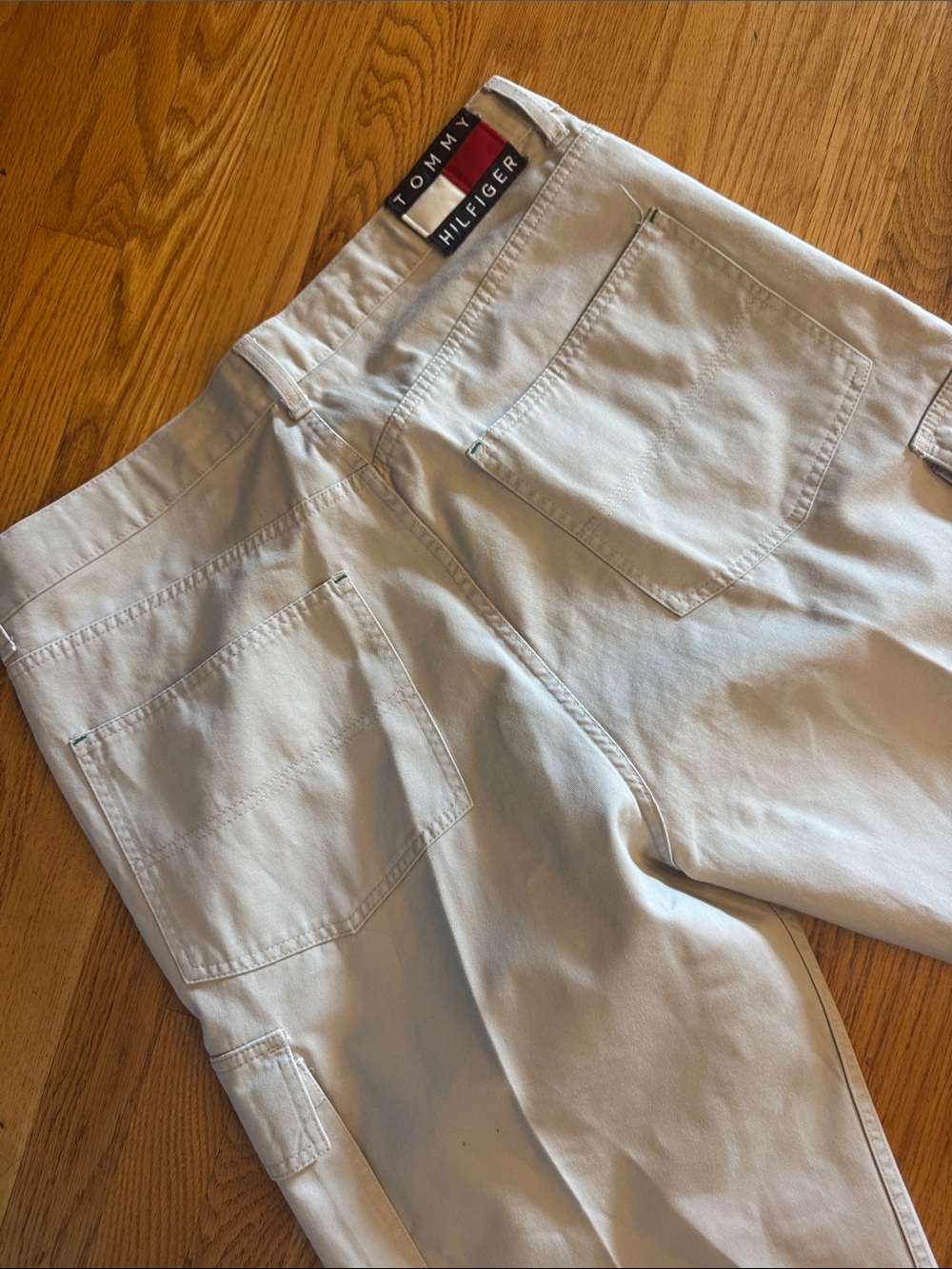 Tommy Hilfiger Men's Light Beige Cargo Pants 38x32 100% Cotton